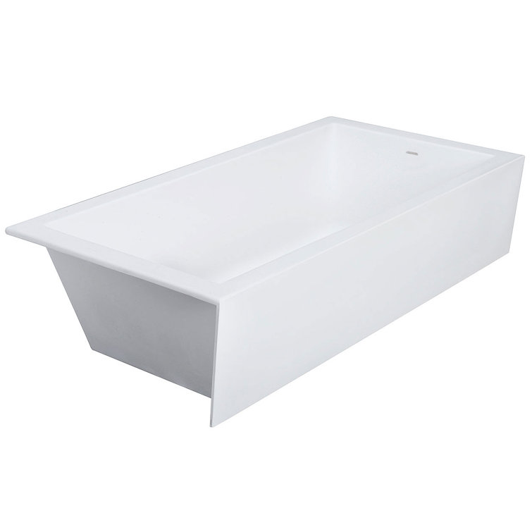 Clarke Products Sparta 60" x 32" Alcove Soaking Solid Surface Bathtub